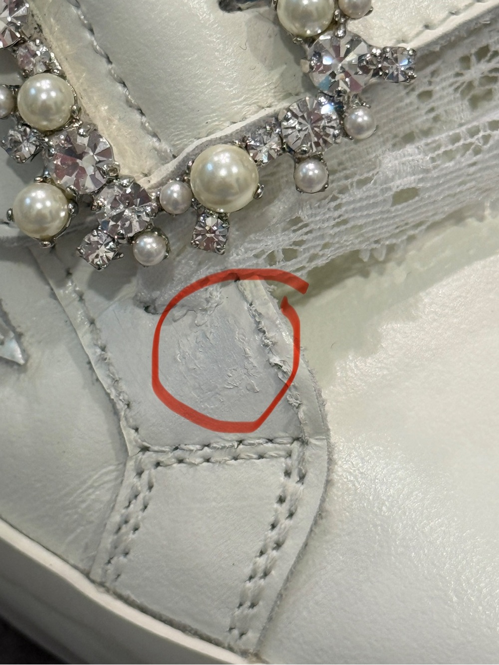 GOLDEN GOOSE Old School Sabot PEARL EMBELLISHED BUCKLE Sneakers 37/7 - Picture 16 of 16